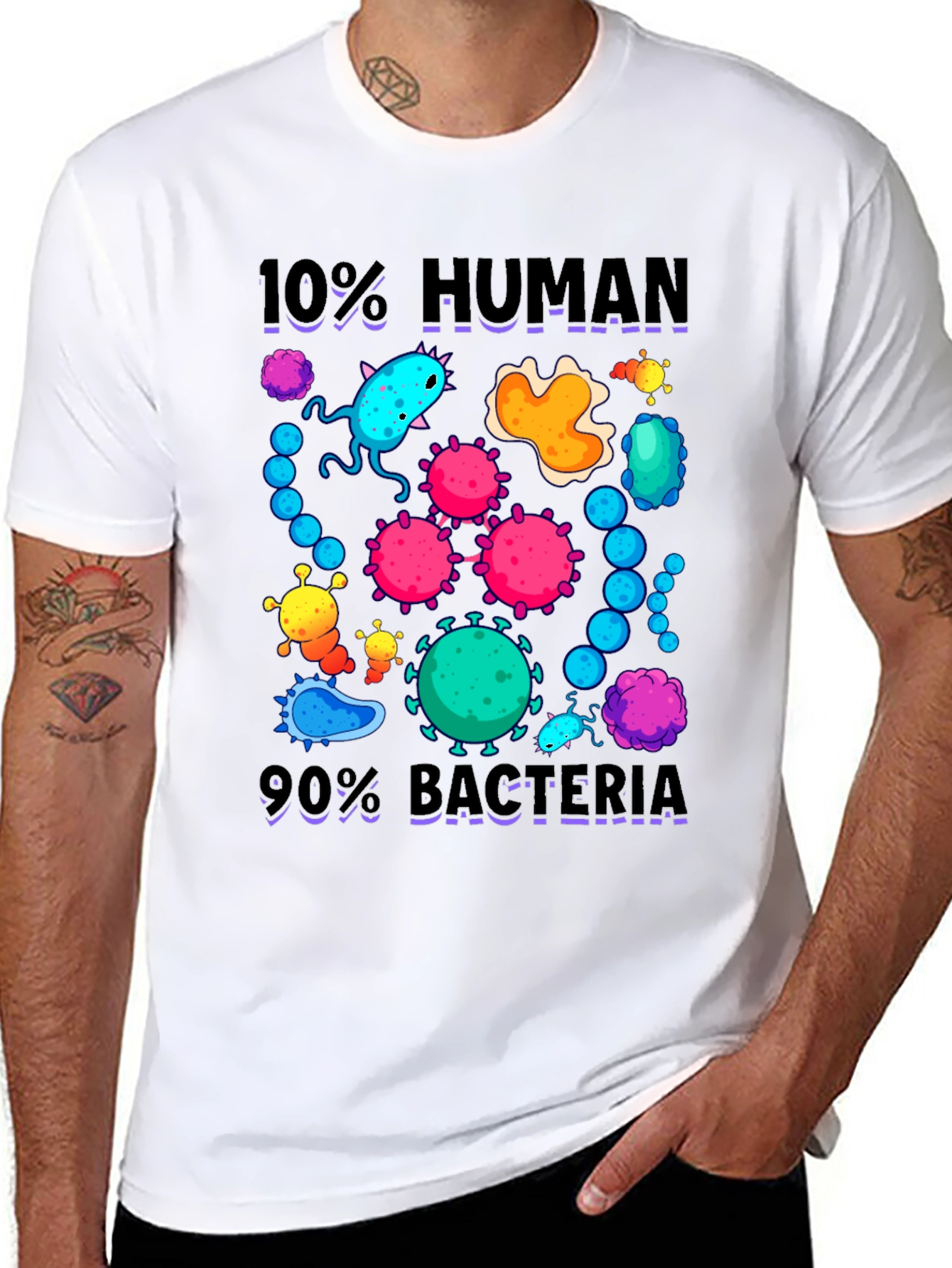 10% Human 90% Bacteria Graphic T-Shirt