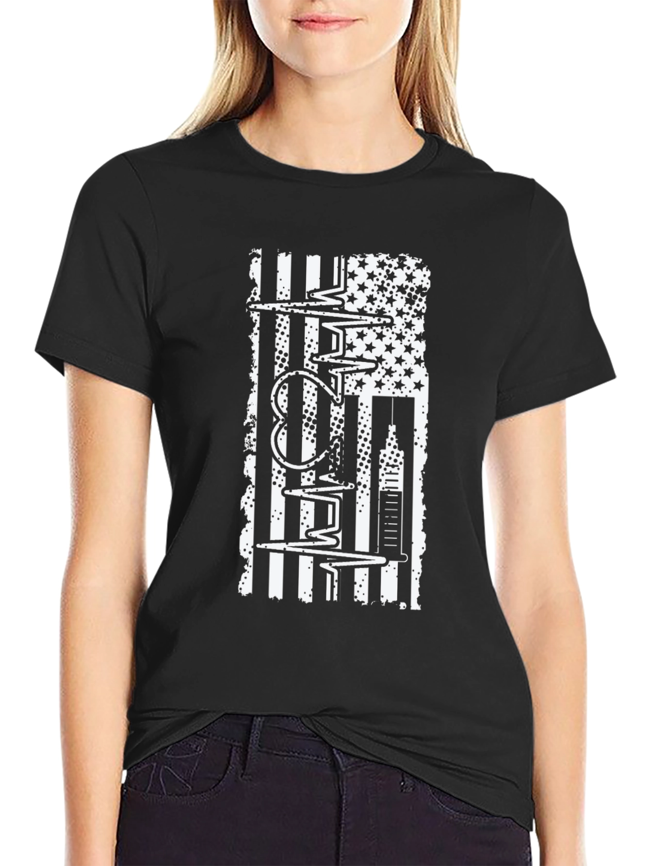 Nurse American Flag T-Shirt