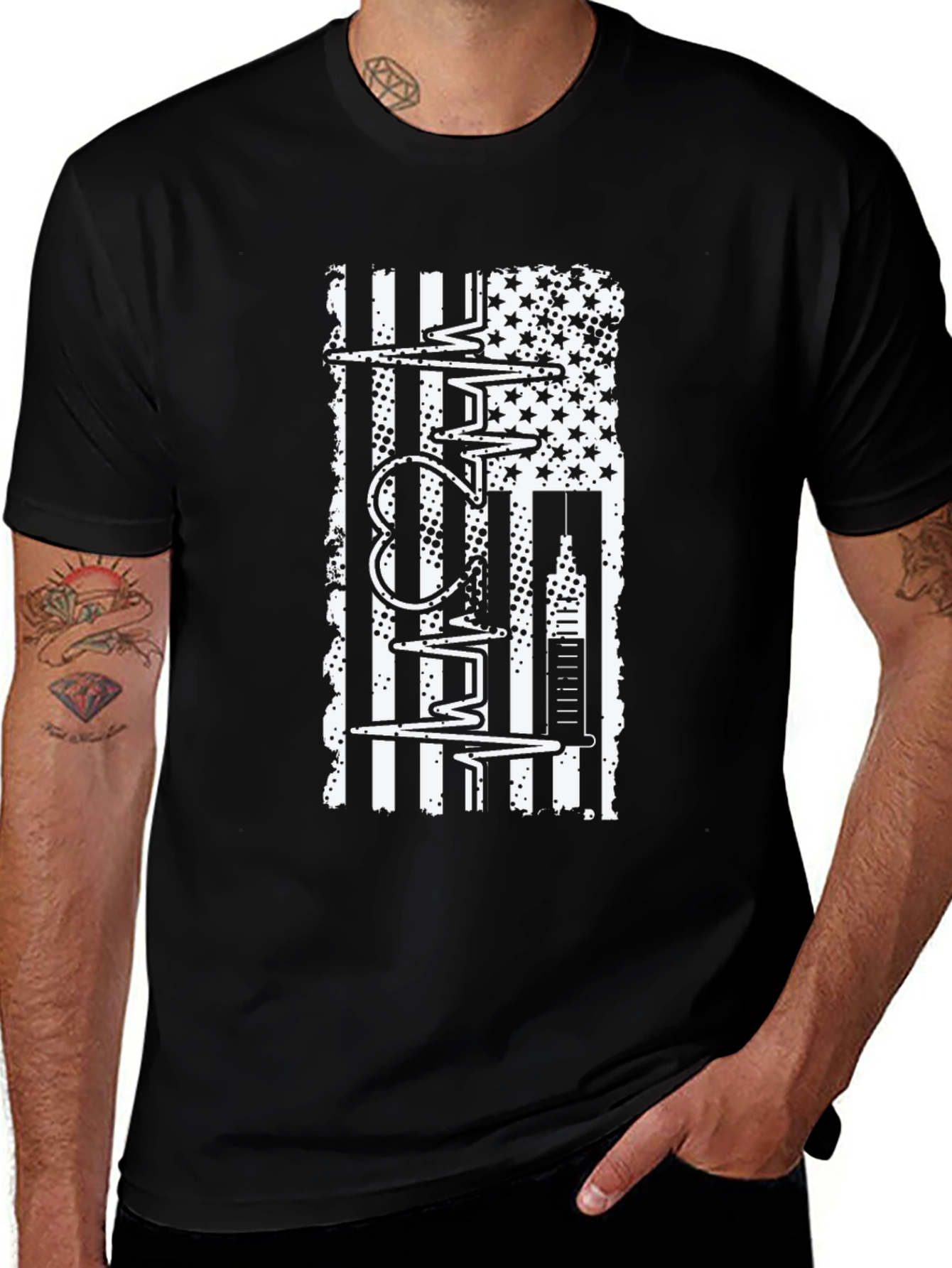 Nurse American Flag T-Shirt