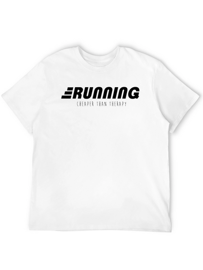 Running Cheaper Than Therapy - Black T-Shirt