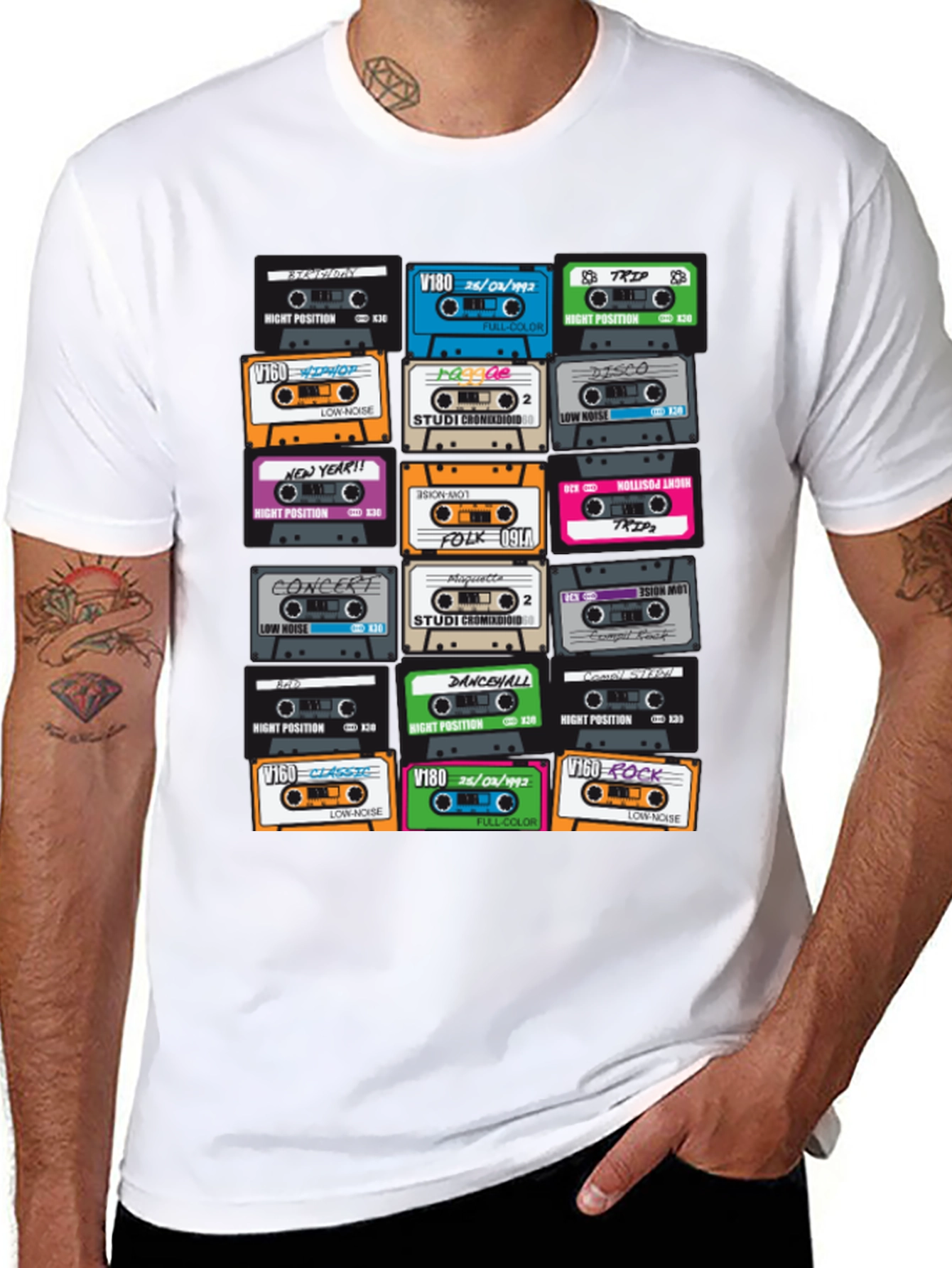 Retro Cassette Tape T-Shirt - Music Lover Tee