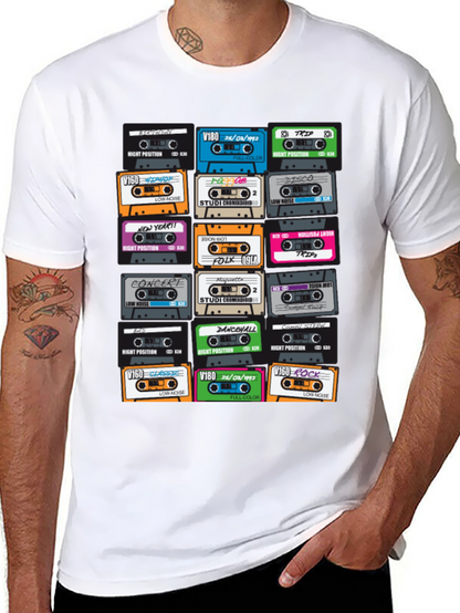 Retro Cassette Tape T-Shirt - Music Lover Tee