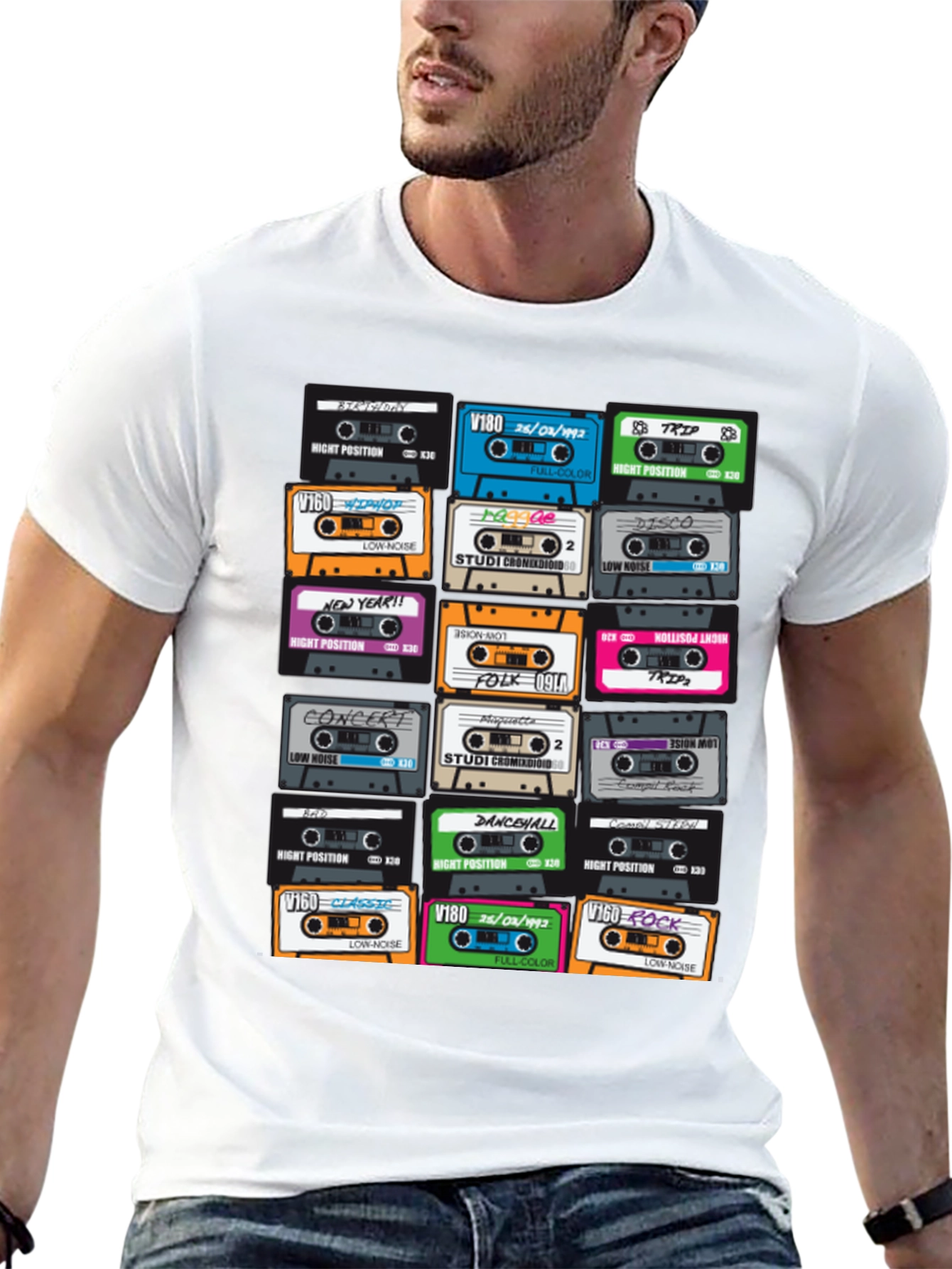 Retro Cassette Tape T-Shirt - Music Lover Tee