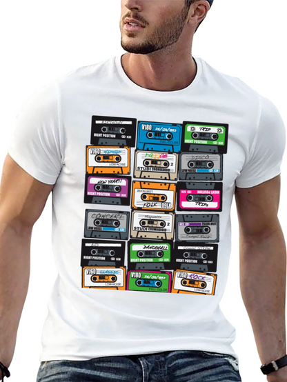 Retro Cassette Tape T-Shirt - Music Lover Tee
