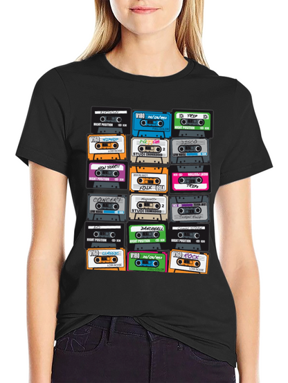 Retro Cassette Tape T-Shirt - Music Lover Tee