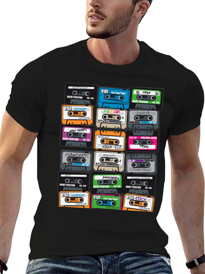 Retro Cassette Tape T-Shirt - Music Lover Tee