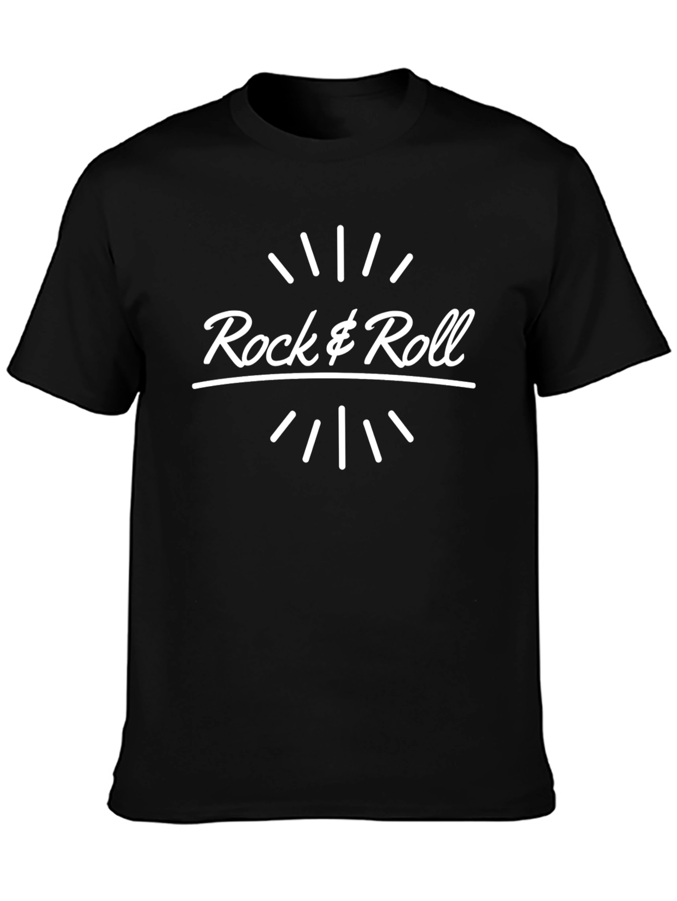 Rock & Roll Graphic Tee - Classic Black T-Shirt