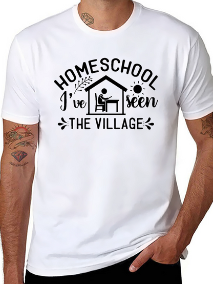Homeschool Seen The Village Black T-Shirt