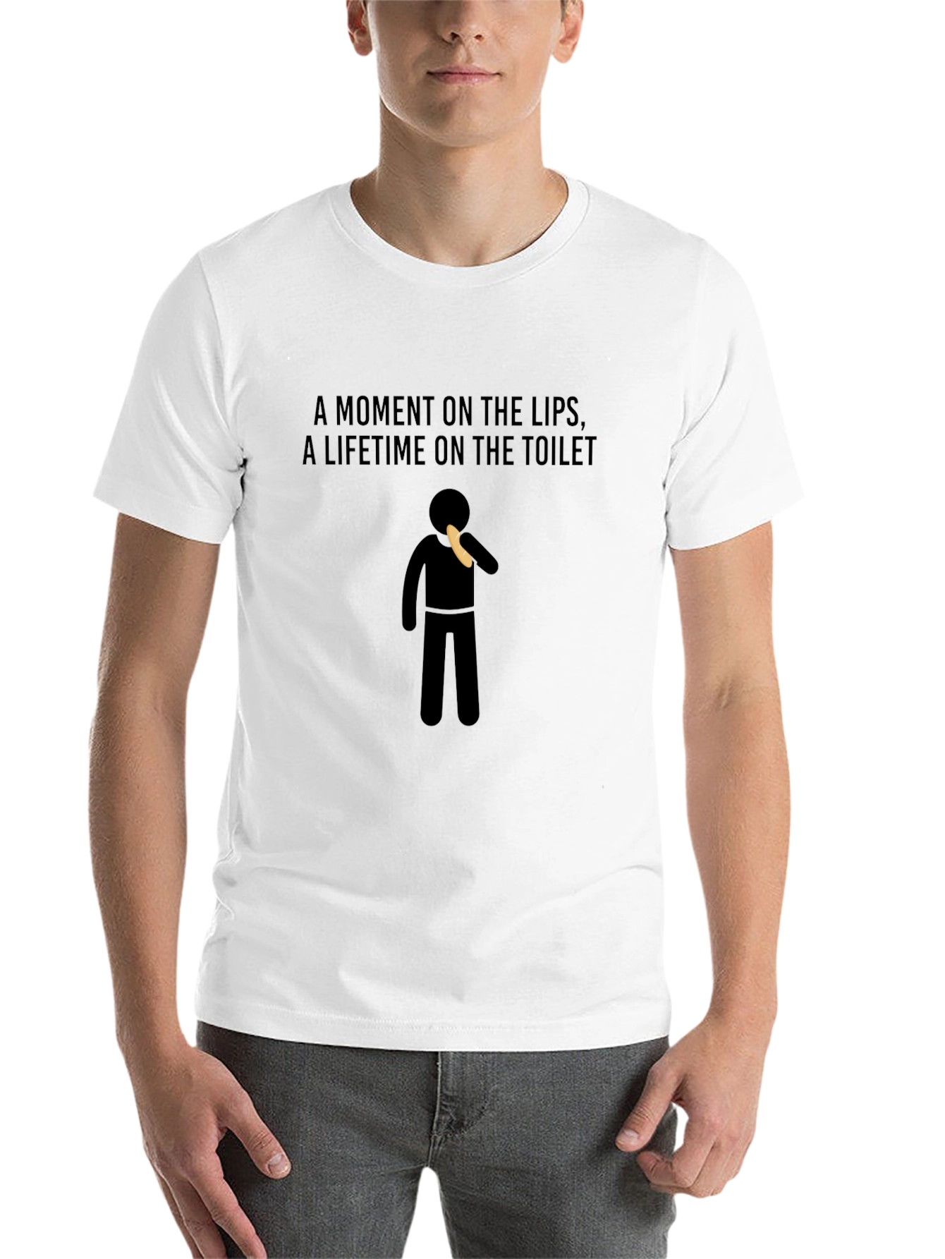 Humorous A Moment on the Lips Graphic Tee