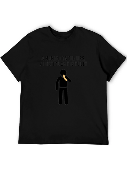 Humorous A Moment on the Lips Graphic Tee