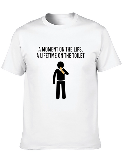 Humorous A Moment on the Lips Graphic Tee