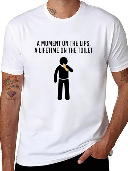 Humorous A Moment on the Lips Graphic Tee