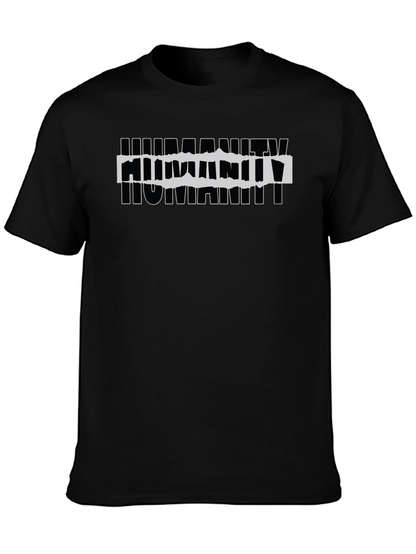 Humanity Graphic Print Black T-Shirt