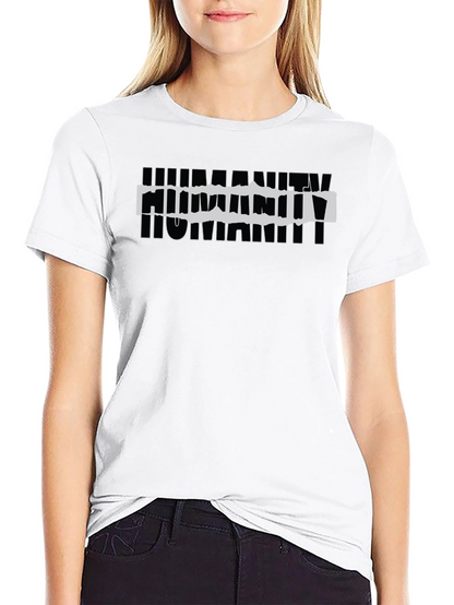 Humanity Graphic Print Black T-Shirt
