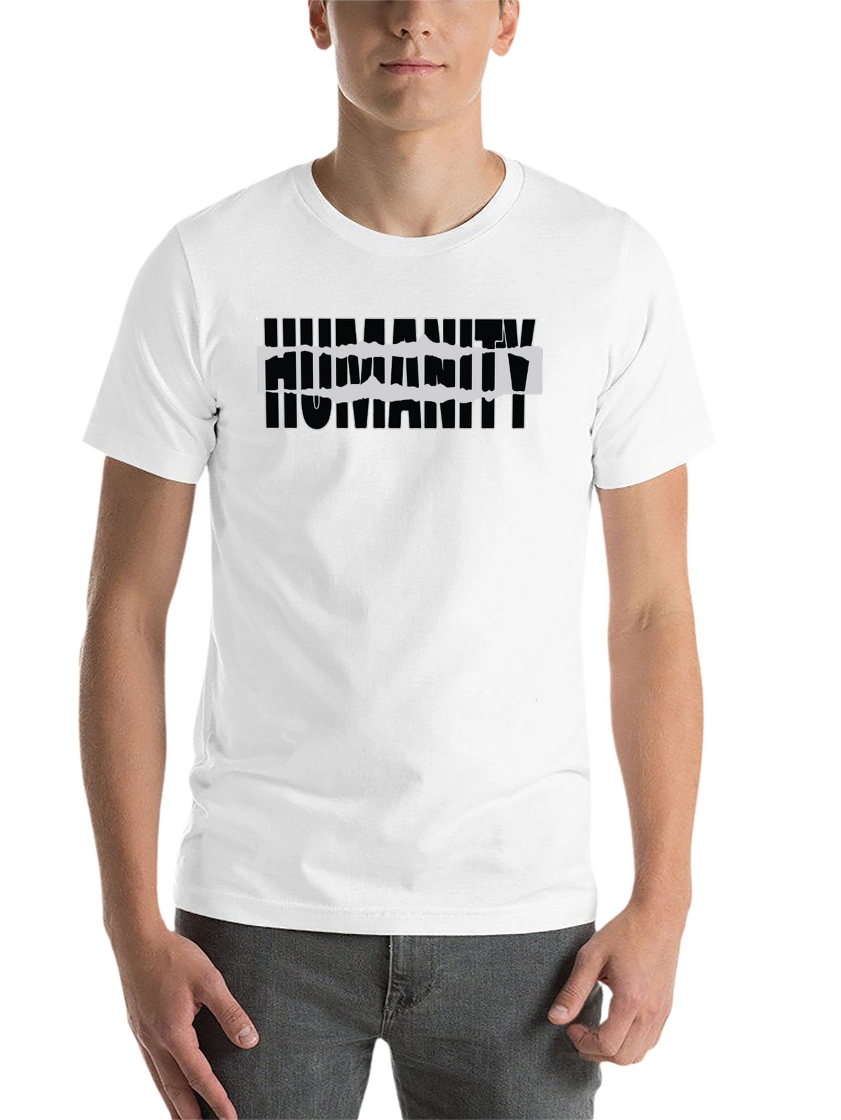 Humanity Graphic Print Black T-Shirt