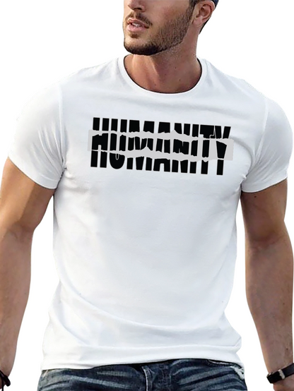 Humanity Graphic Print Black T-Shirt