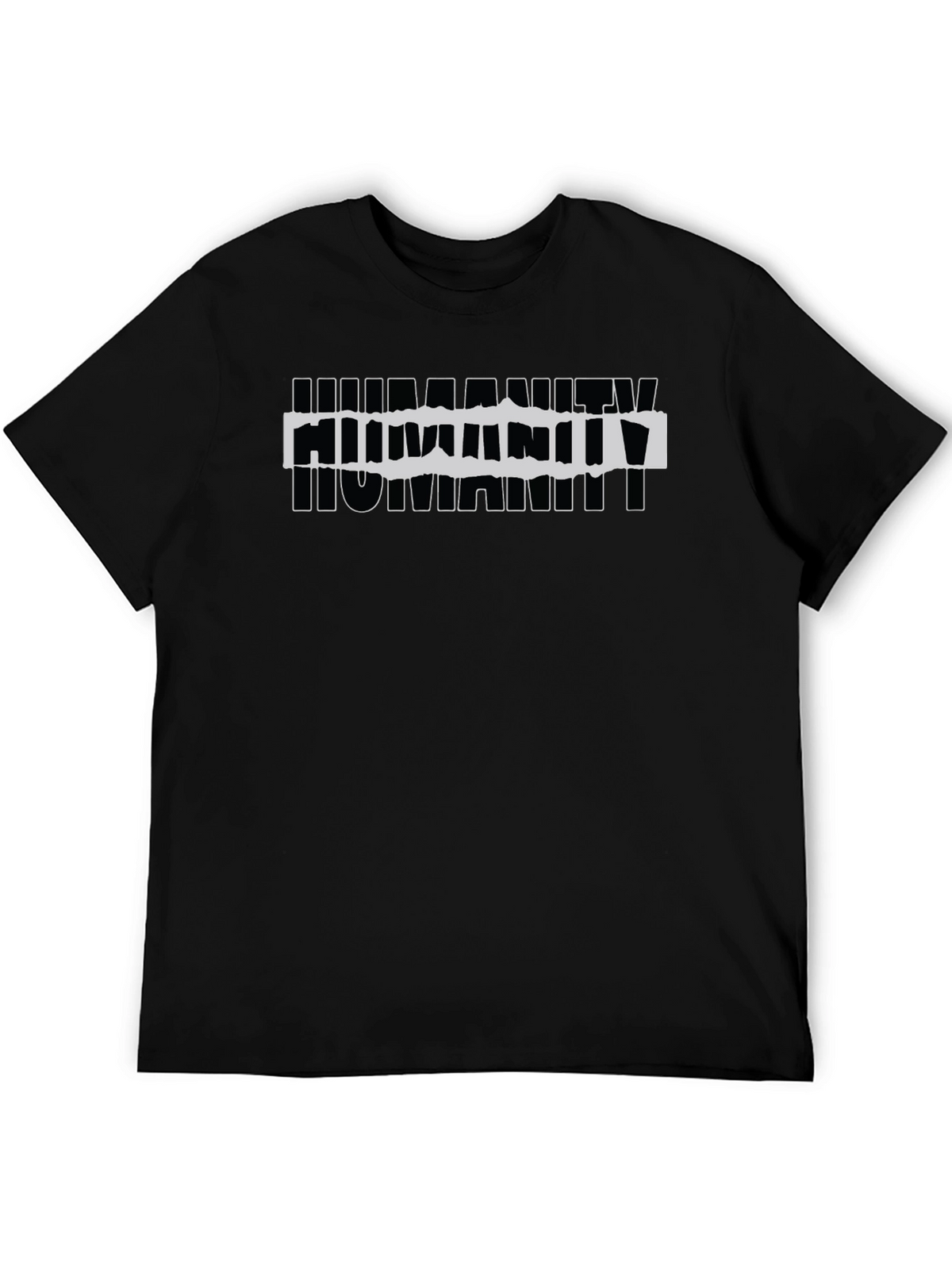 Humanity Graphic Print Black T-Shirt