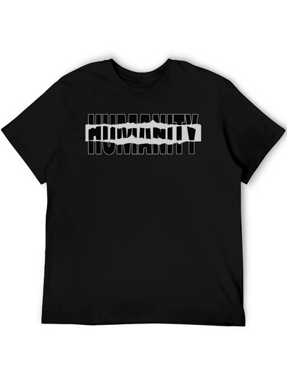 Humanity Graphic Print Black T-Shirt