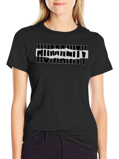 Humanity Graphic Print Black T-Shirt