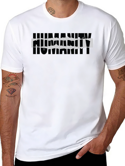 Humanity Graphic Print Black T-Shirt