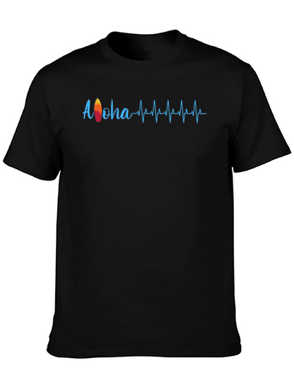 Aloha Surf Heartbeat T-Shirt - Black