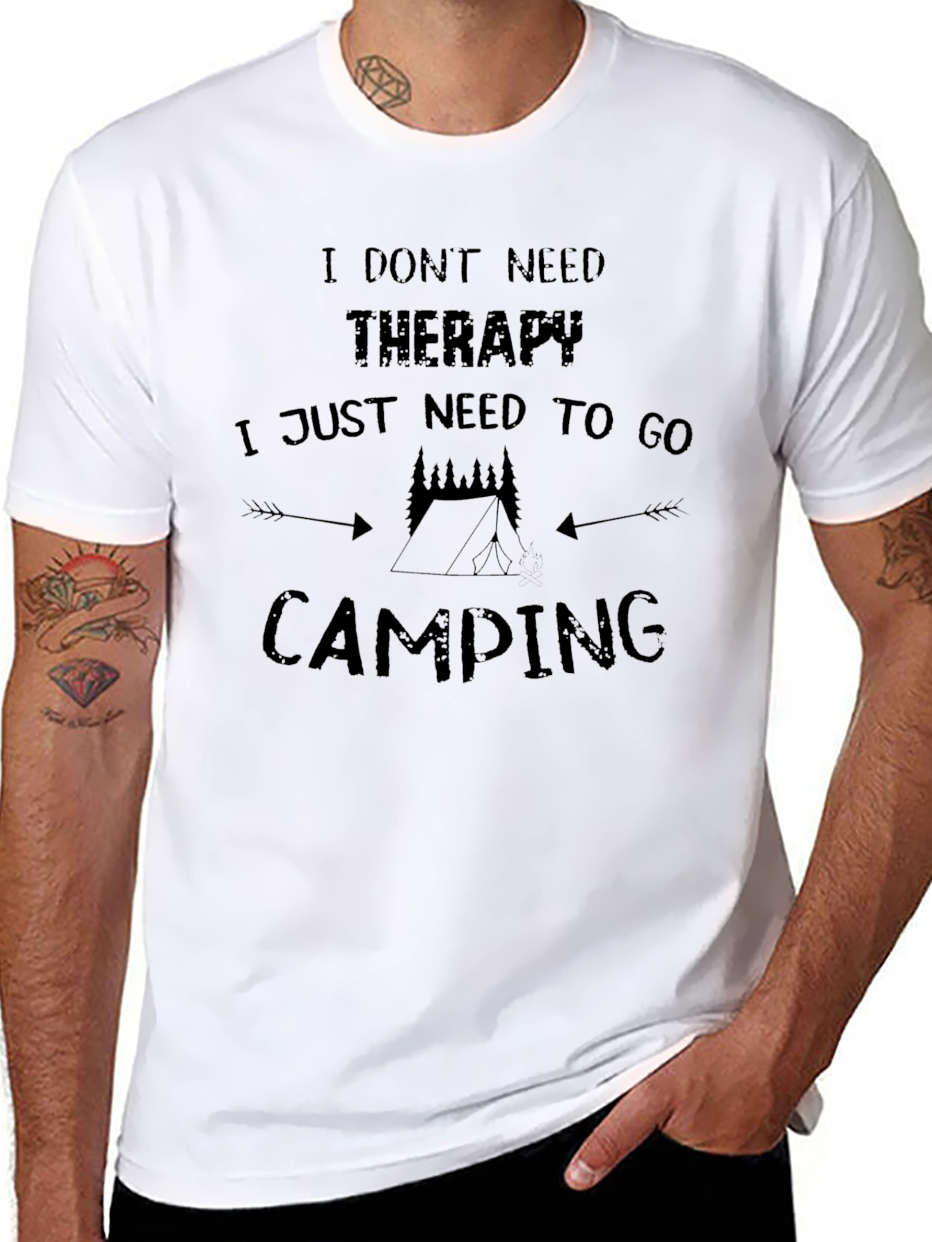 Camping Therapy Graphic T-Shirt