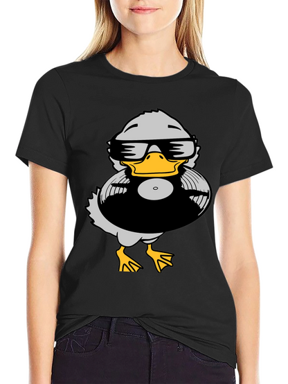 Duck DJ Graphic Tee - Black