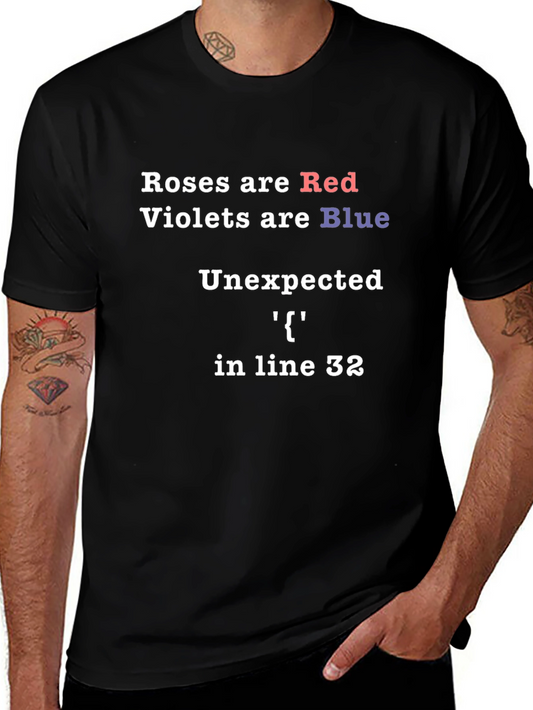 Funny Programmer T-Shirt - Roses are Red Code Humor