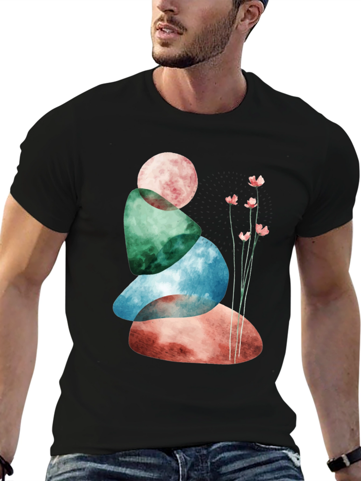 Zen Stone Stack T-Shirt - Relaxed Fit