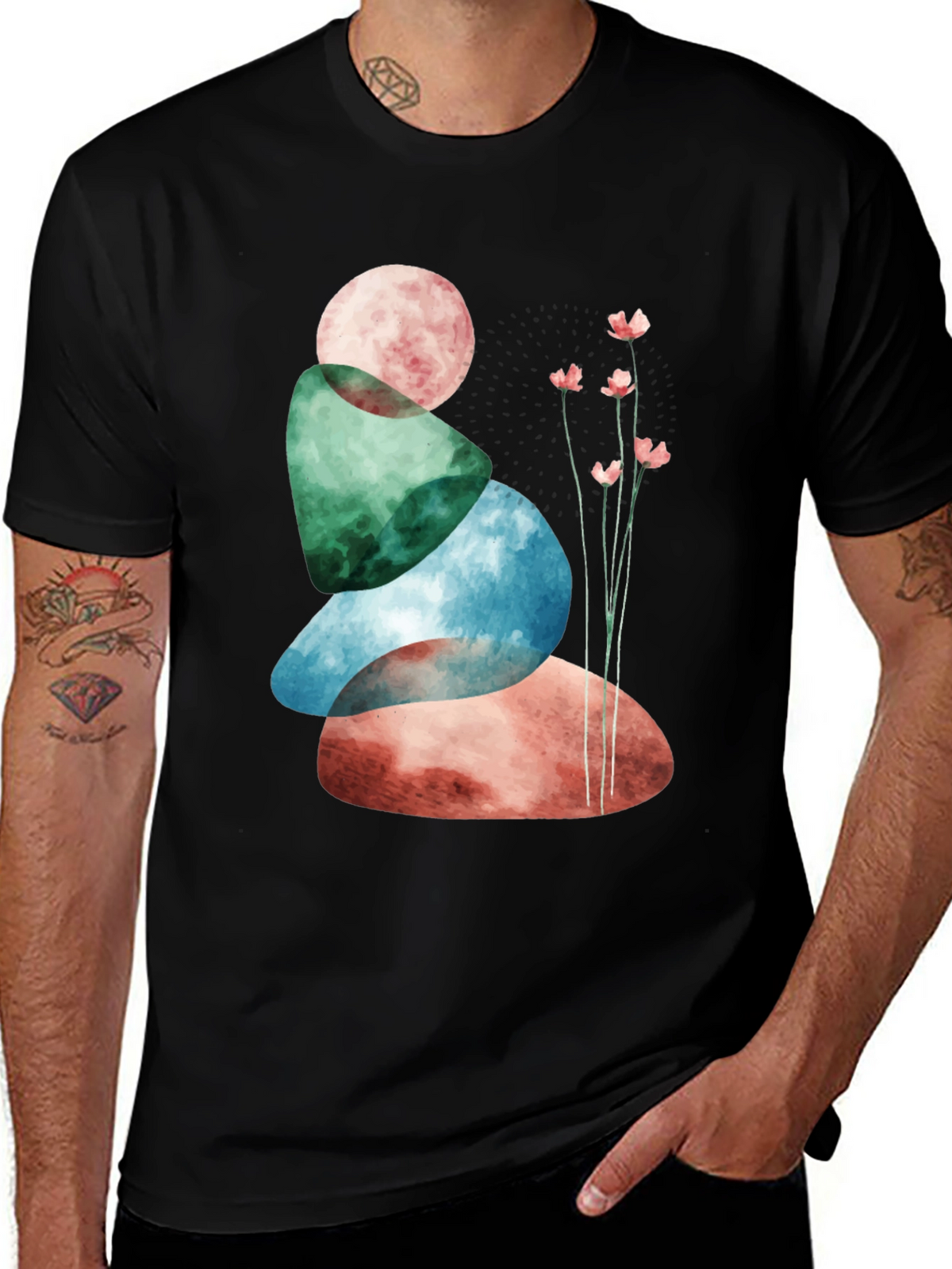 Zen Stone Stack T-Shirt - Relaxed Fit