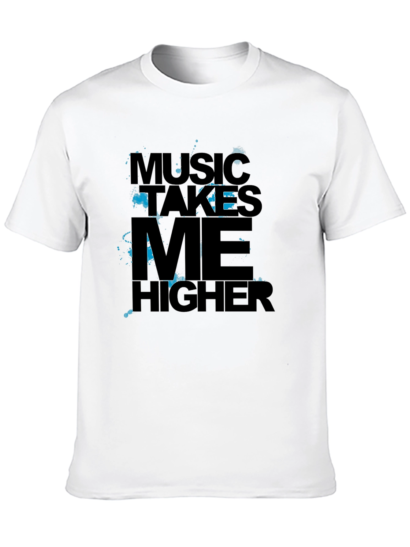 Music Takes Me Higher Black Graphic Tee