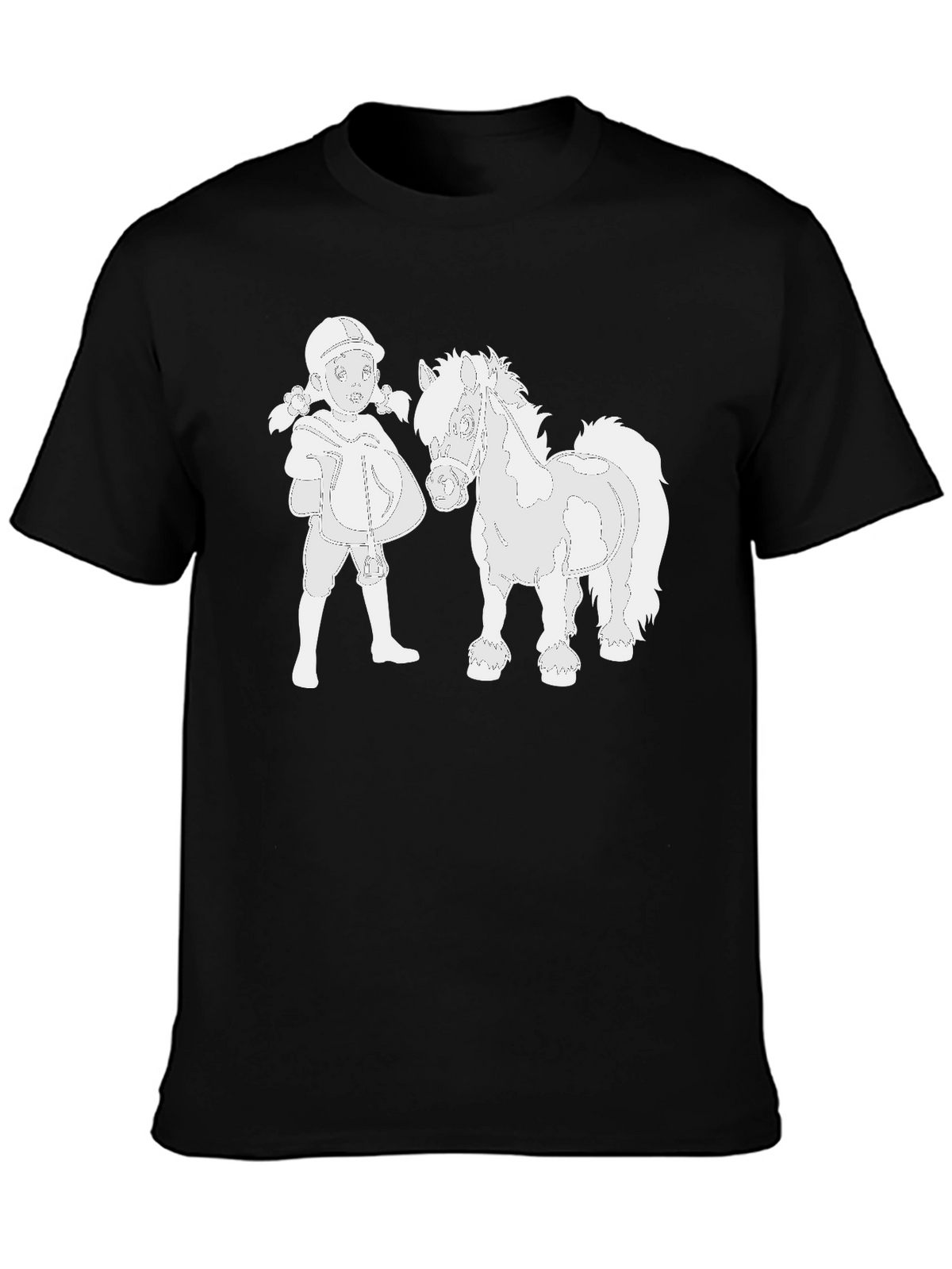 Horse & Rider Graphic Black T-Shirt