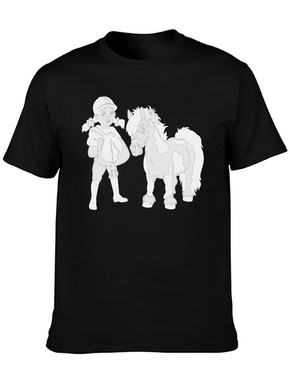 Horse & Rider Graphic Black T-Shirt