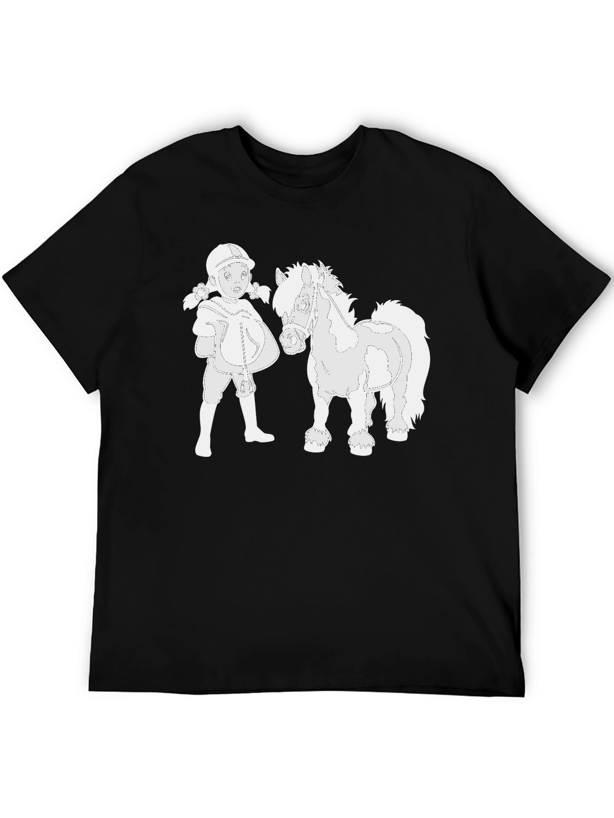 Horse & Rider Graphic Black T-Shirt
