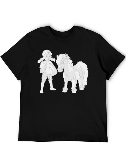 Horse & Rider Graphic Black T-Shirt