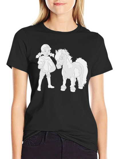 Horse & Rider Graphic Black T-Shirt