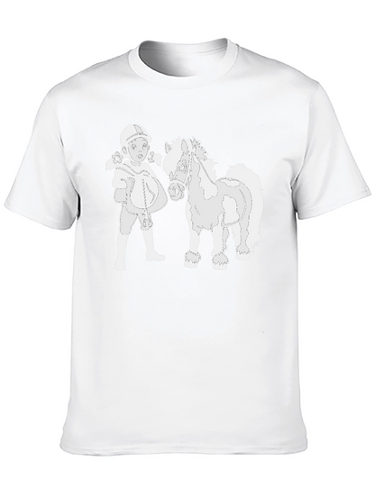Horse & Rider Graphic Black T-Shirt