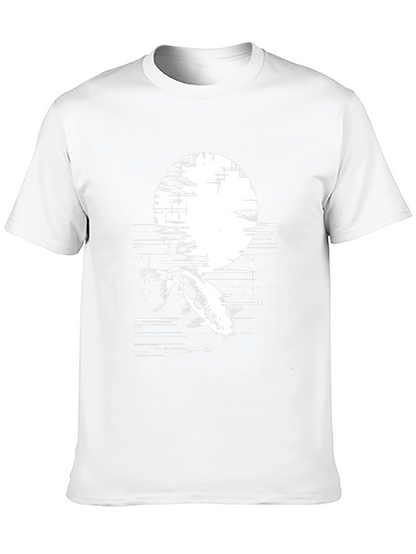 Koi Fish Glitch Black T-Shirt - Unique Graphic Tee