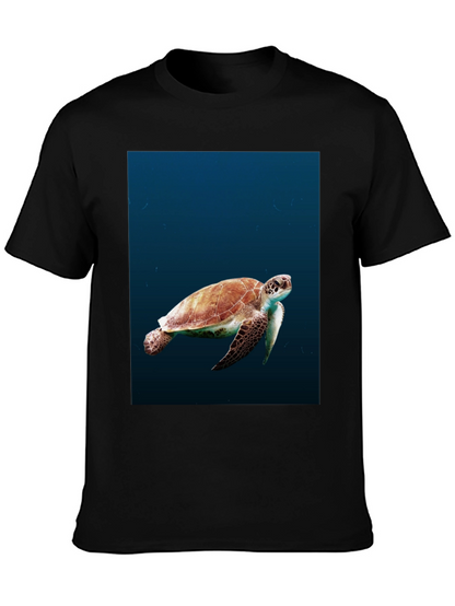 Sea Turtle Graphic Black T-Shirt