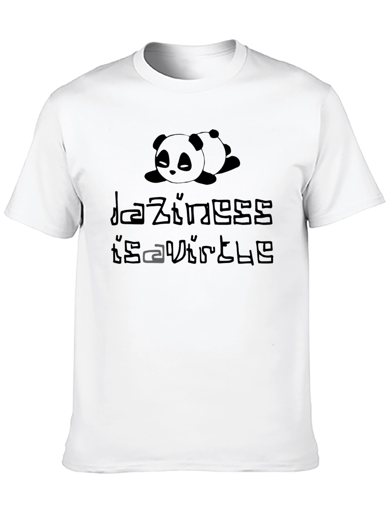 Lazy Panda Graphic T-Shirt - Laziness is a Virtue