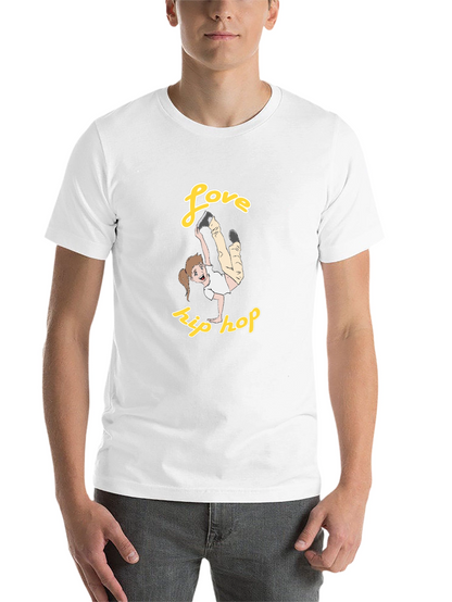 Love Hip Hop T-Shirt Black Cotton Graphic Tee Dance