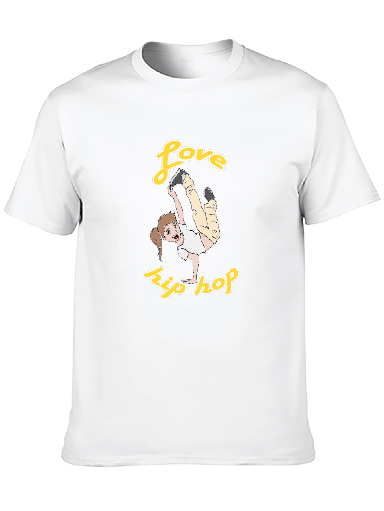 Love Hip Hop T-Shirt Black Cotton Graphic Tee Dance