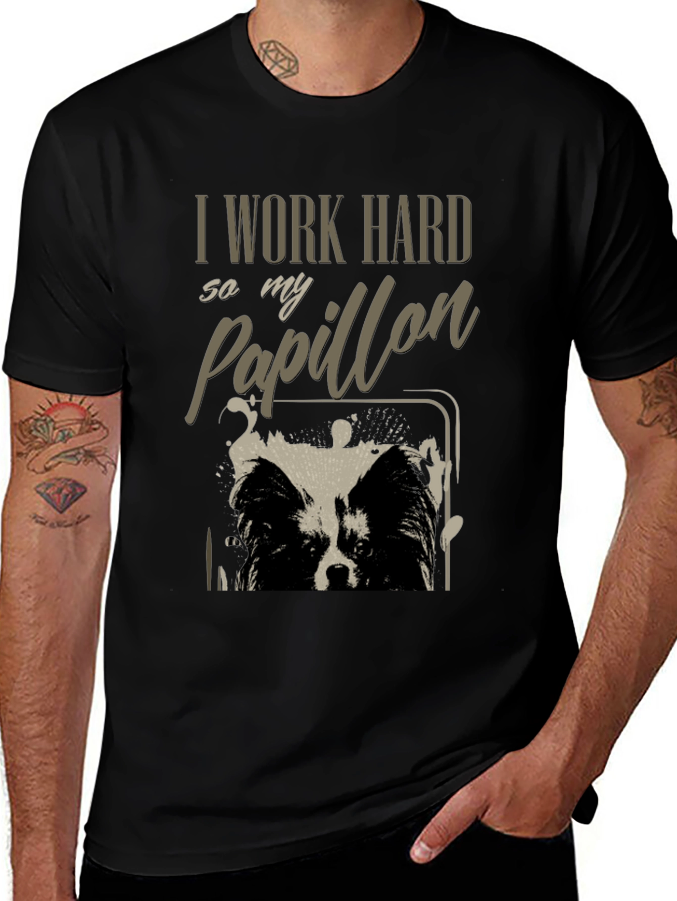 I Work Hard So My Papillon T-Shirt