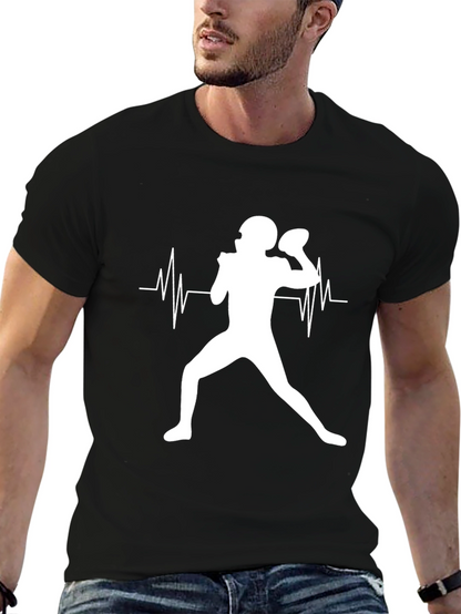 Football Heartbeat T-Shirt: Passion on Display