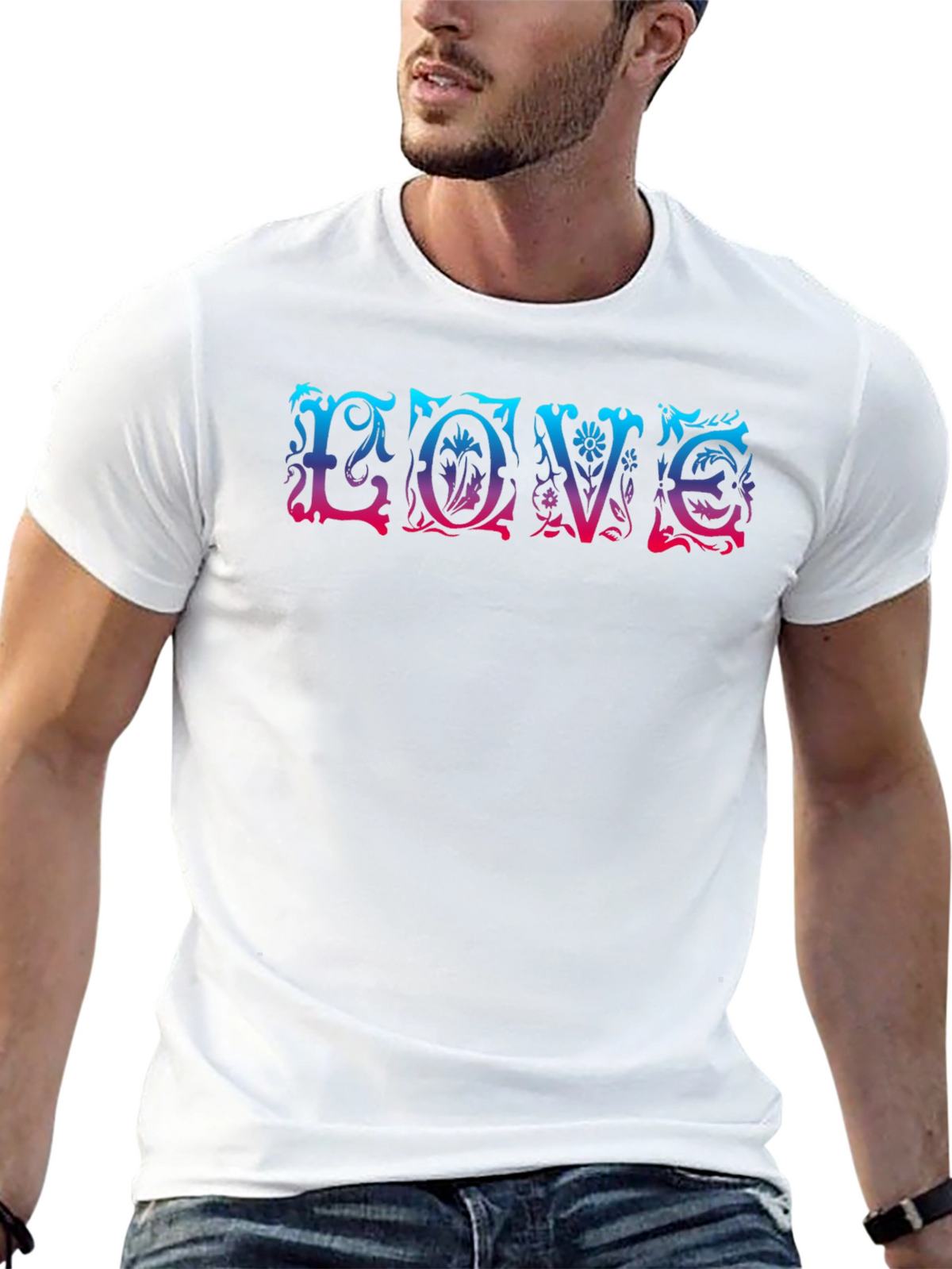 LOVE Floral Graphic T-Shirt - Trendy & Unique
