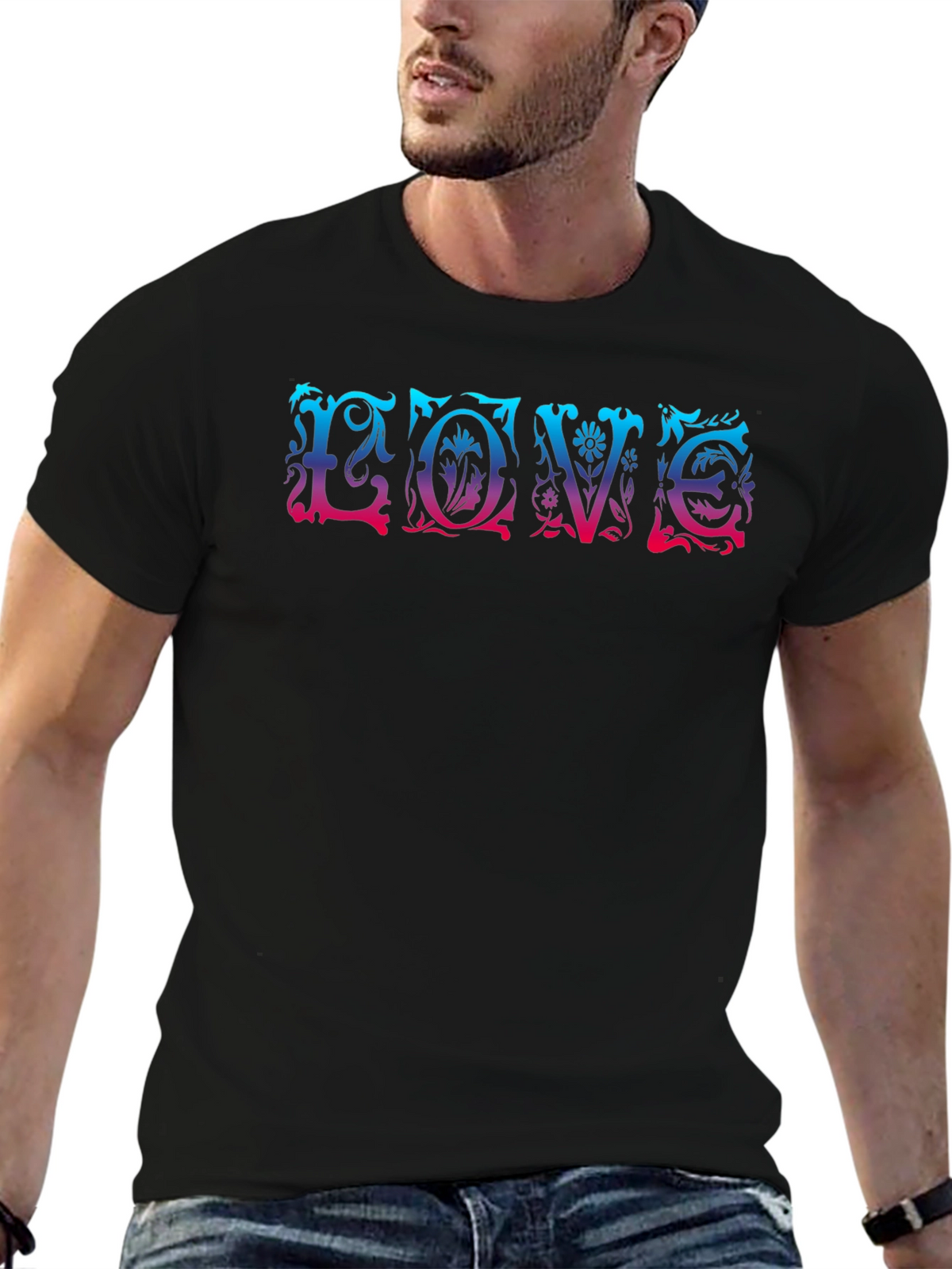 LOVE Floral Graphic T-Shirt - Trendy & Unique