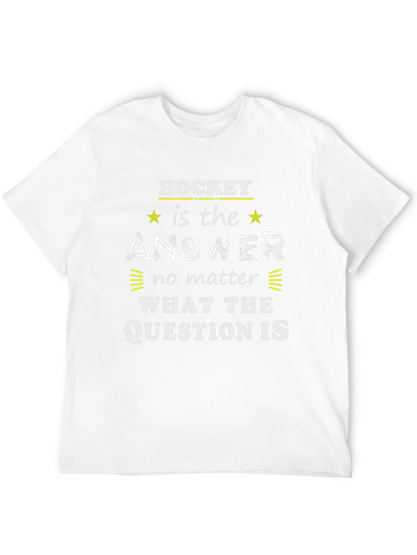 Hockey is the Answer T-Shirt - Black Graphic Tee