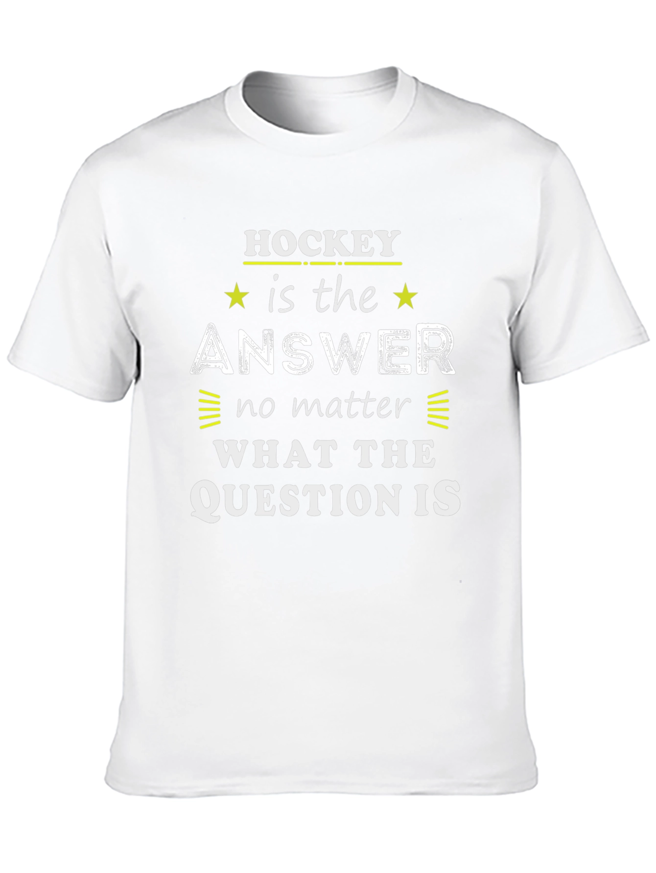 Hockey is the Answer T-Shirt - Black Graphic Tee