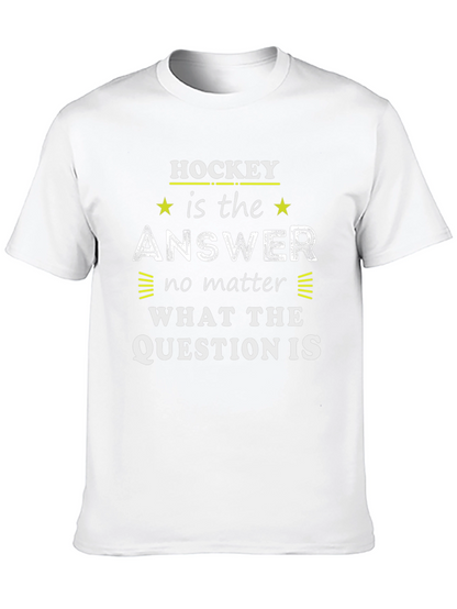 Hockey is the Answer T-Shirt - Black Graphic Tee