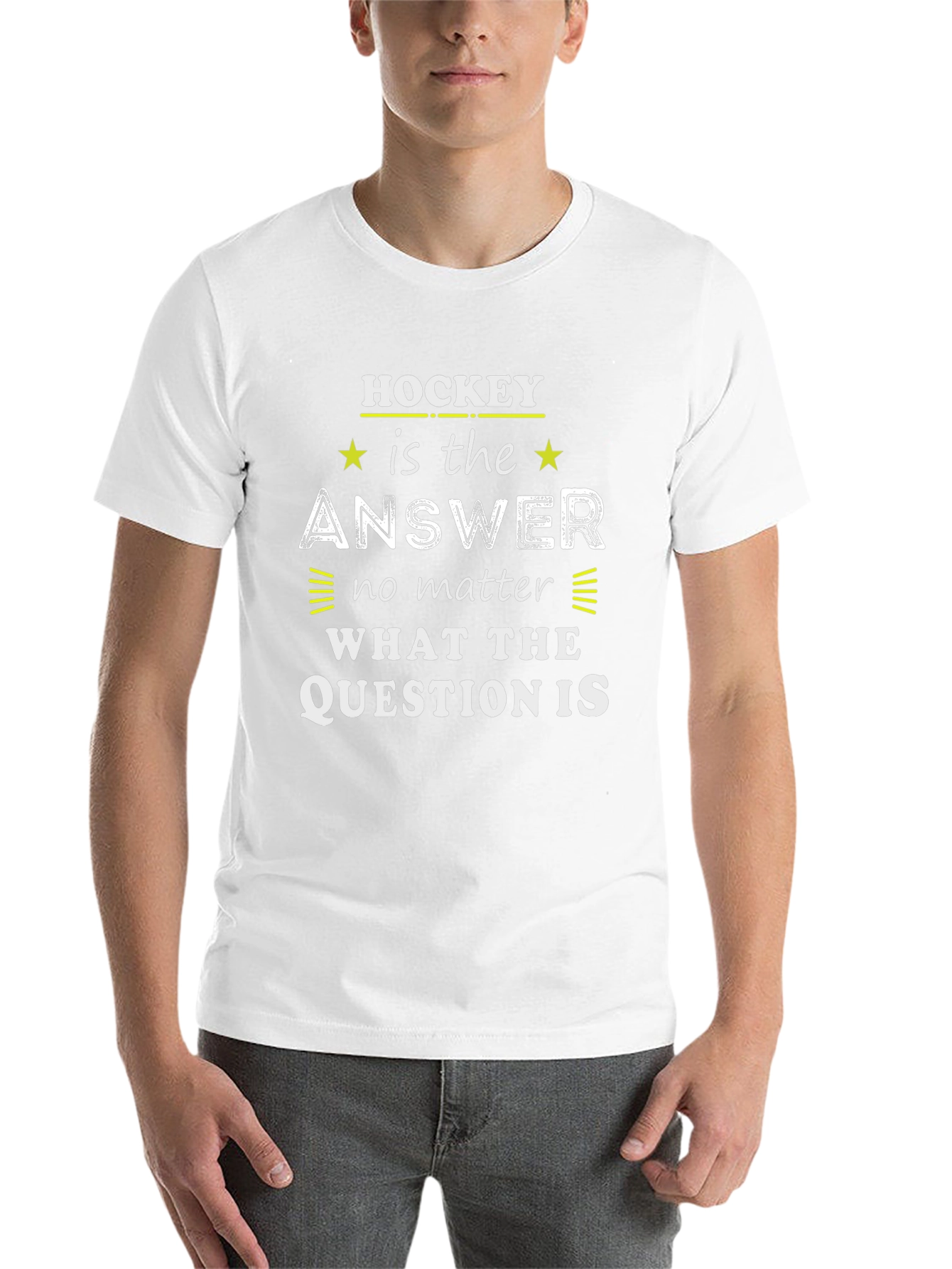 Hockey is the Answer T-Shirt - Black Graphic Tee